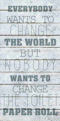 Change the Roll White Modern Wood Framed Art Print with Double Matting by Kimberly, Allen
