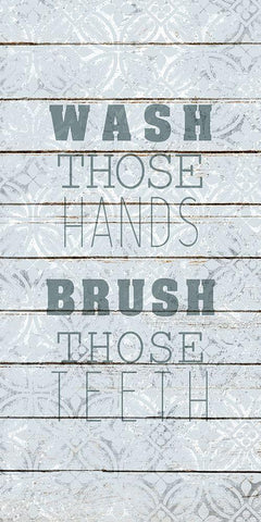Wash Brush White Modern Wood Framed Art Print with Double Matting by Kimberly, Allen