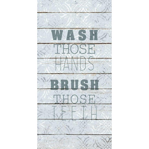 Wash Brush Black Modern Wood Framed Art Print by Kimberly, Allen