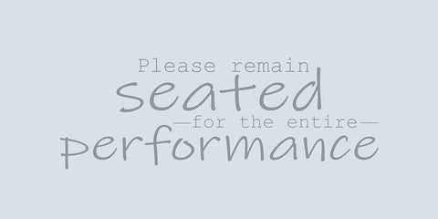 Please Remain Seated White Modern Wood Framed Art Print with Double Matting by Kimberly, Allen