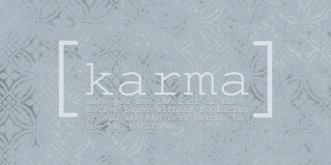 Karma White Modern Wood Framed Art Print with Double Matting by Kimberly, Allen