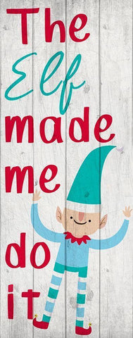 Elf Christmas 2 White Modern Wood Framed Art Print with Double Matting by Kimberly, Allen