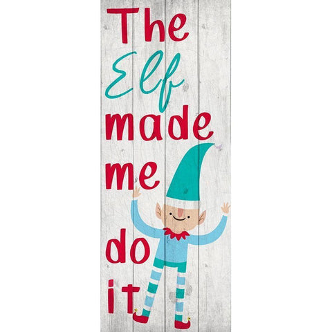 Elf Christmas 2 Black Modern Wood Framed Art Print with Double Matting by Kimberly, Allen