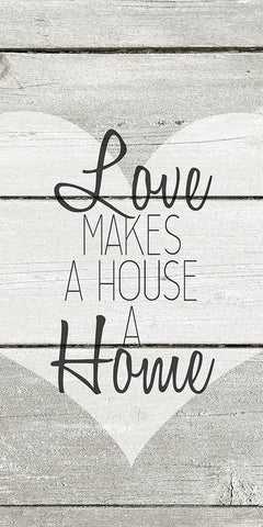 Love Makes White Modern Wood Framed Art Print with Double Matting by Kimberly, Allen