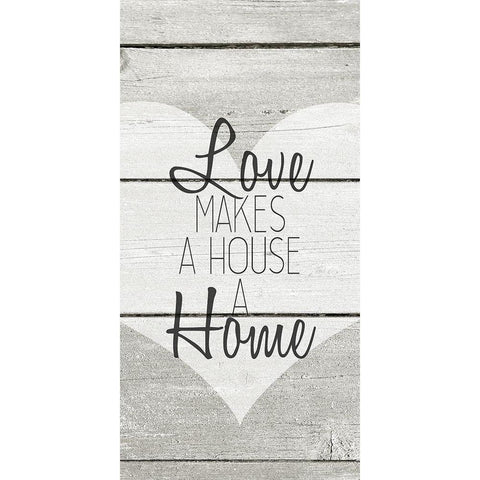 Love Makes Black Modern Wood Framed Art Print with Double Matting by Kimberly, Allen