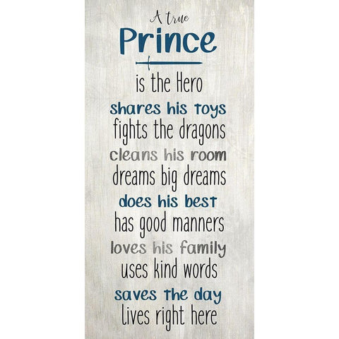 A True Prince Black Modern Wood Framed Art Print with Double Matting by Kimberly, Allen