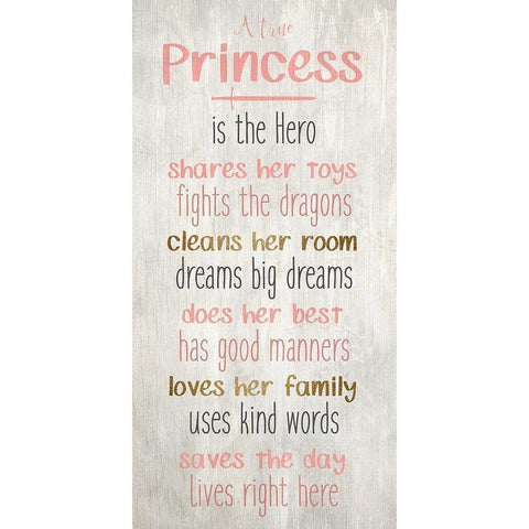 A True Princess Black Modern Wood Framed Art Print with Double Matting by Kimberly, Allen