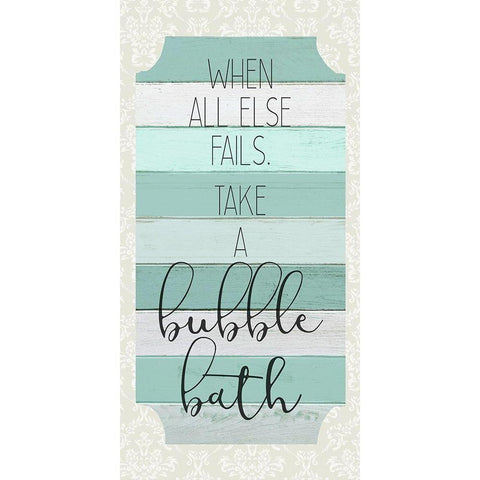 Bubble Bath 1 White Modern Wood Framed Art Print by Kimberly, Allen