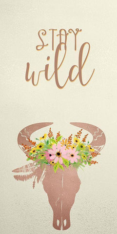 Create Wild 1 White Modern Wood Framed Art Print with Double Matting by Kimberly, Allen