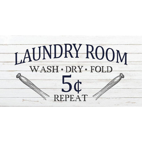 Laundry Room White Modern Wood Framed Art Print by Kimberly, Allen