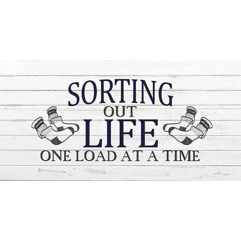 Sorting Life White Modern Wood Framed Art Print by Kimberly, Allen