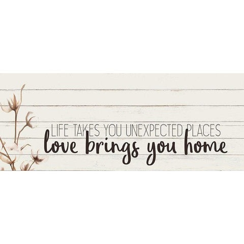 Love Brings You White Modern Wood Framed Art Print by Kimberly, Allen