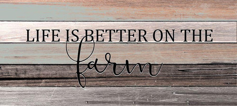 Better on the Farm Black Ornate Wood Framed Art Print with Double Matting by Kimberly, Allen