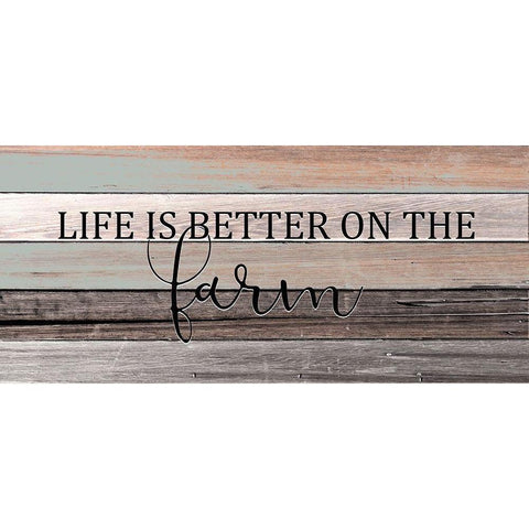 Better on the Farm Black Modern Wood Framed Art Print by Kimberly, Allen