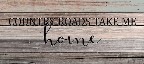 Country Roads White Modern Wood Framed Art Print with Double Matting by Kimberly, Allen