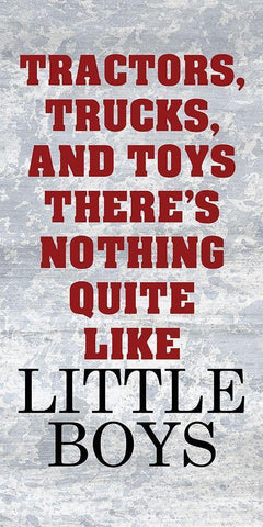 Little Boys White Modern Wood Framed Art Print with Double Matting by Kimberly, Allen