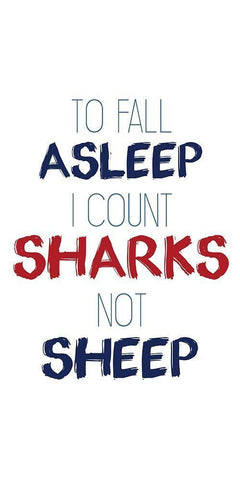 Count Sharks Black Ornate Wood Framed Art Print with Double Matting by Kimberly, Allen