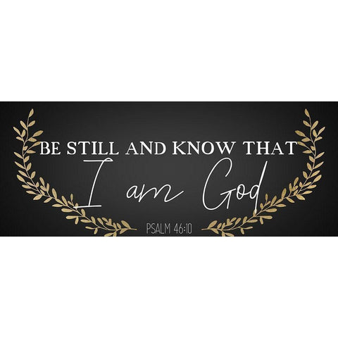 I Am God Black Modern Wood Framed Art Print by Kimberly, Allen