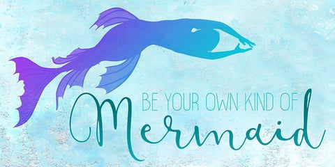 Mermaids 1 White Modern Wood Framed Art Print with Double Matting by Kimberly, Allen