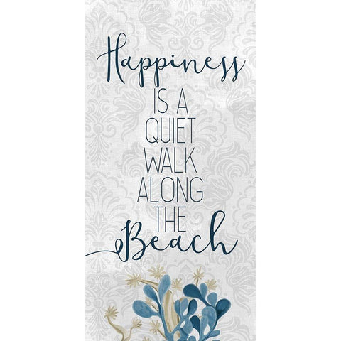 Happiness Beach 1 Gold Ornate Wood Framed Art Print with Double Matting by Kimberly, Allen