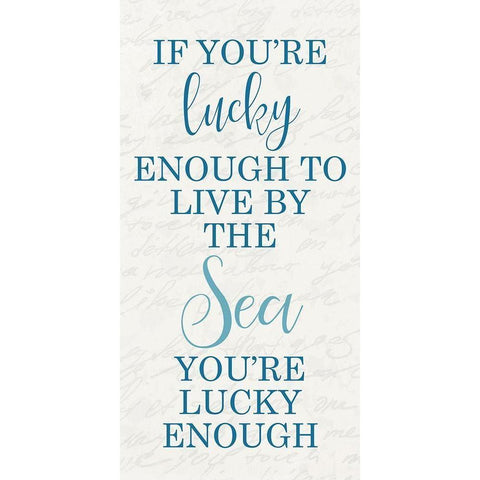 Lucky Enough 6 Black Modern Wood Framed Art Print with Double Matting by Kimberly, Allen