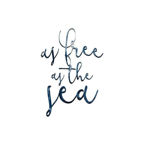 Free as the Sea 1 Gold Ornate Wood Framed Art Print with Double Matting by Kimberly, Allen