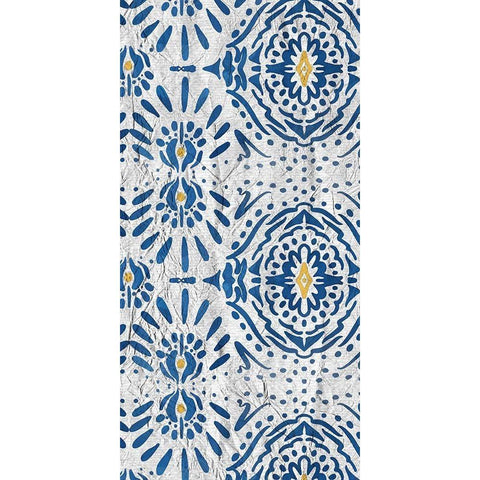 Ikat 1 Black Modern Wood Framed Art Print with Double Matting by Kimberly, Allen
