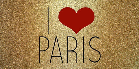 Love Paris 3 Black Ornate Wood Framed Art Print with Double Matting by Kimberly, Allen