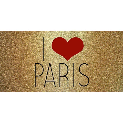 Love Paris 3 Black Modern Wood Framed Art Print with Double Matting by Kimberly, Allen