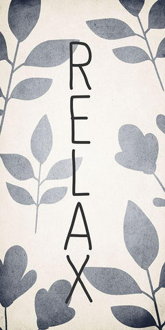 Relax Wash 1 White Modern Wood Framed Art Print with Double Matting by Kimberly, Allen