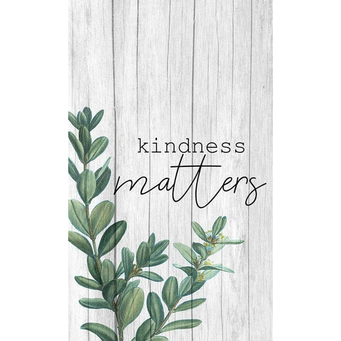 Kindness Matters Black Modern Wood Framed Art Print by Kimberly, Allen