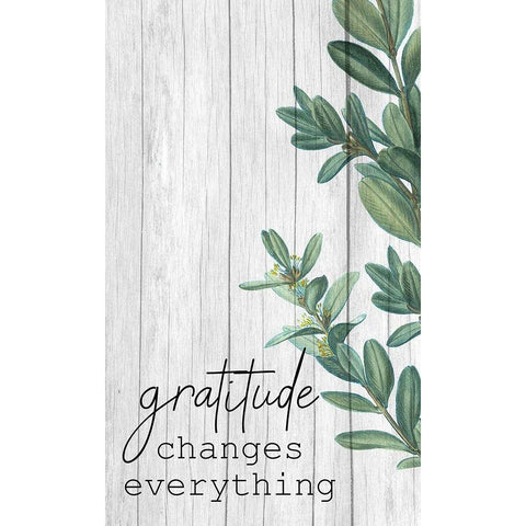Gratitude Black Modern Wood Framed Art Print by Kimberly, Allen