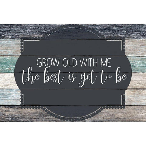 Grow Old Gold Ornate Wood Framed Art Print with Double Matting by Kimberly, Allen