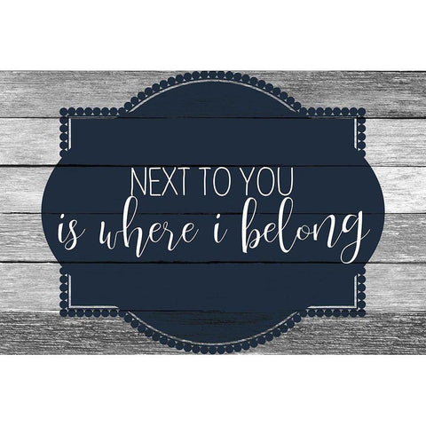 Next to You Black Modern Wood Framed Art Print by Kimberly, Allen