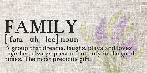 Family Noun White Modern Wood Framed Art Print with Double Matting by Kimberly, Allen