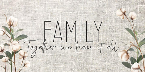Family Together Black Ornate Wood Framed Art Print with Double Matting by Kimberly, Allen