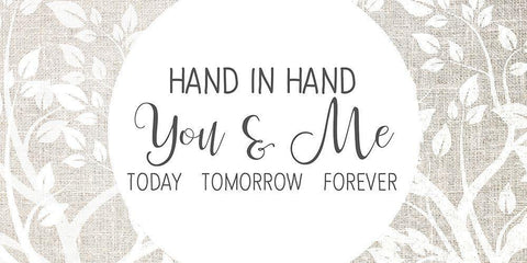 Hand in Hand Black Ornate Wood Framed Art Print with Double Matting by Kimberly, Allen