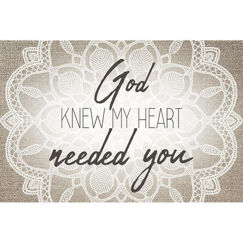 God Knew Black Modern Wood Framed Art Print by Kimberly, Allen
