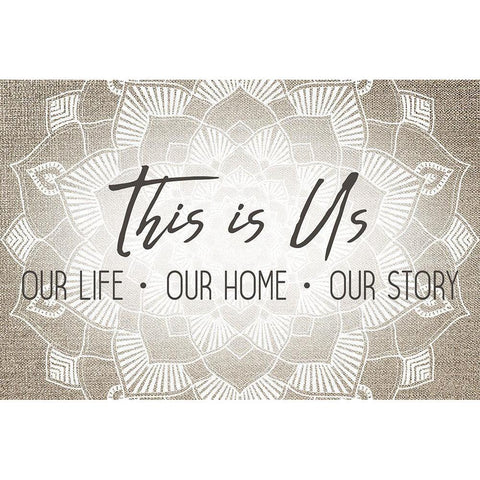 This is Us Mandala Gold Ornate Wood Framed Art Print with Double Matting by Kimberly, Allen