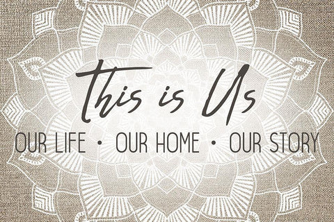 This is Us Mandala Black Ornate Wood Framed Art Print with Double Matting by Kimberly, Allen