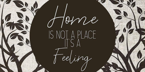 Home is not a Place White Modern Wood Framed Art Print with Double Matting by Kimberly, Allen