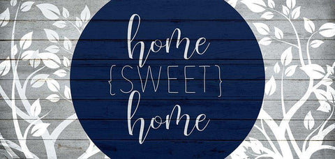 Home Sweet Home Tree Black Ornate Wood Framed Art Print with Double Matting by Kimberly, Allen
