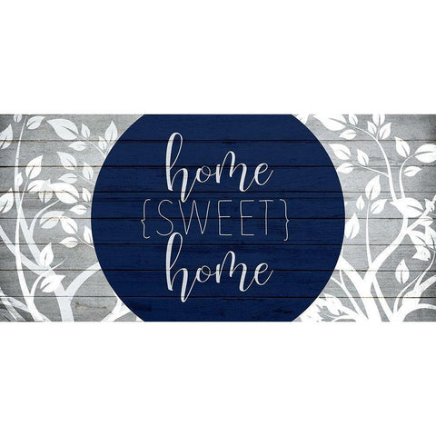 Home Sweet Home Tree Black Modern Wood Framed Art Print by Kimberly, Allen