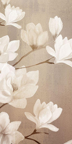 Magnolia Panel 1 Black Ornate Wood Framed Art Print with Double Matting by Kimberly, Allen