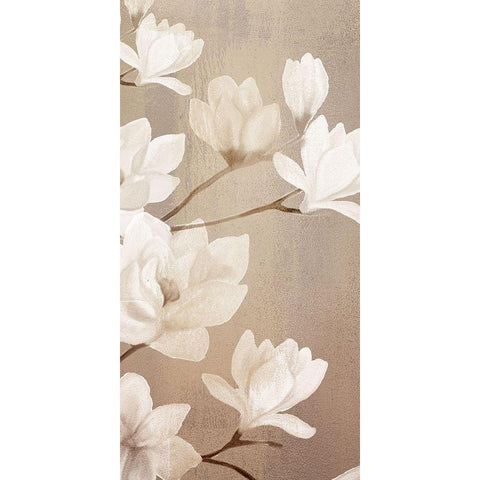 Magnolia Panel 1 Black Modern Wood Framed Art Print by Kimberly, Allen