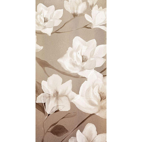 Magnolia Panel 2 Black Modern Wood Framed Art Print with Double Matting by Kimberly, Allen