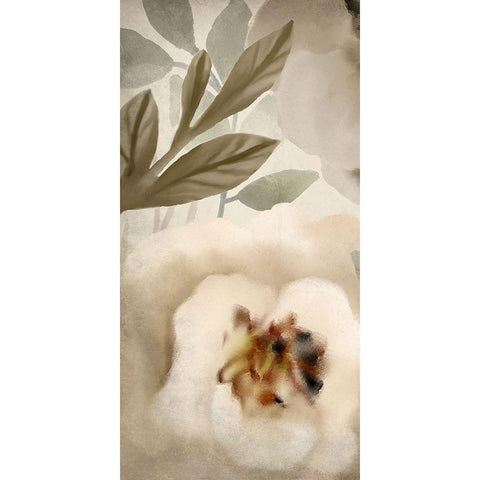 Simplicity Floral Panel A White Modern Wood Framed Art Print by Kimberly, Allen