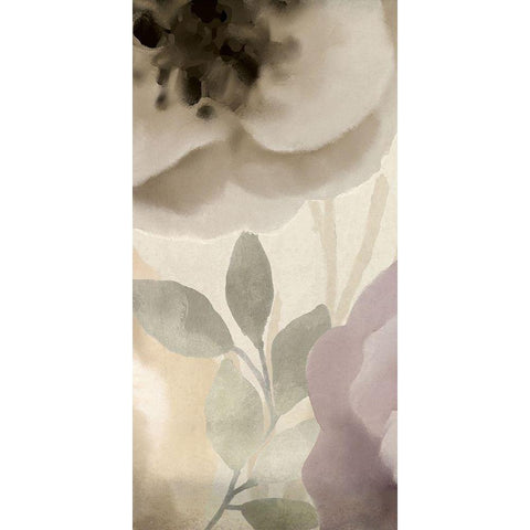 Simplicity Floral Panel B White Modern Wood Framed Art Print by Kimberly, Allen