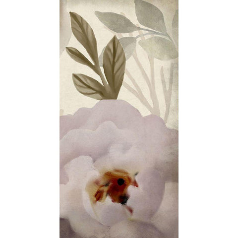 Simplicity Floral Panel C White Modern Wood Framed Art Print by Kimberly, Allen