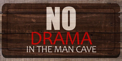 No Drama White Modern Wood Framed Art Print with Double Matting by Kimberly, Allen